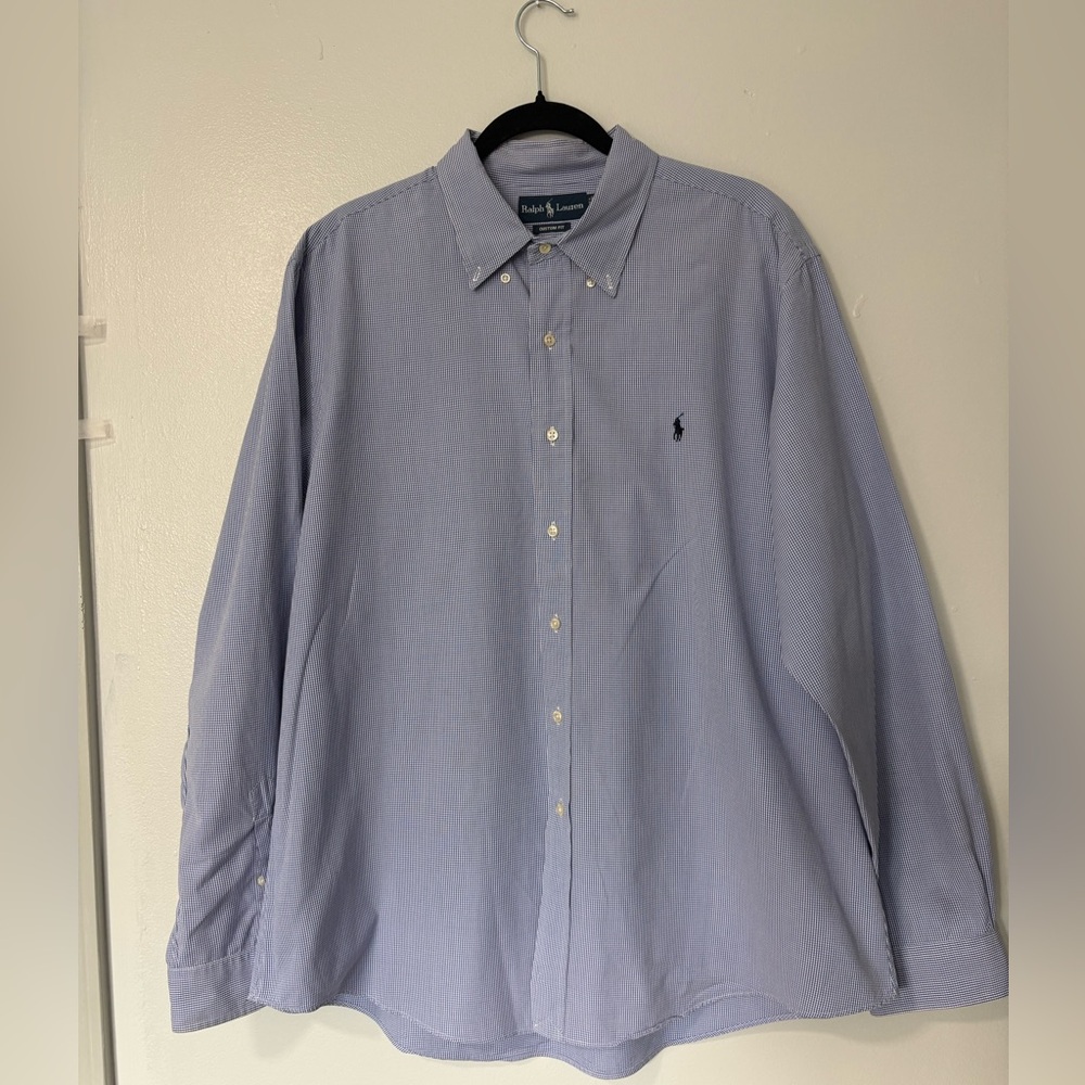 Ralph Lauren Men's Light Blue Button Down Shirt
